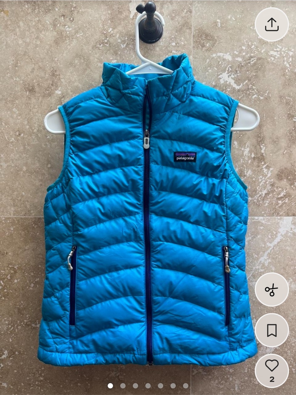Blue Patagonia Puffer Vest